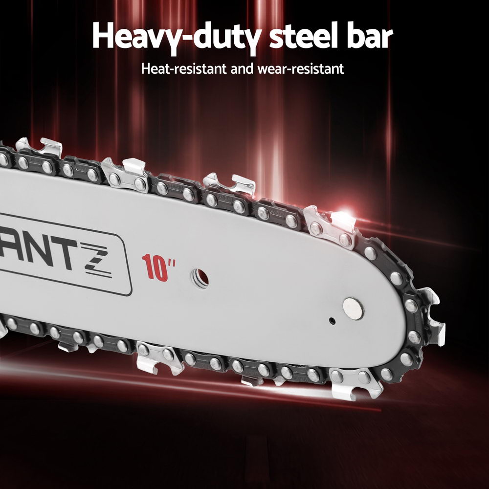 Giantz 25CC Petrol Chainsaw 10'' Bar Chain Saw Lightweight for Pruning Cutting CSAW-SEF-25CC-RDGR