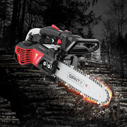 Giantz 25CC Petrol Chainsaw 10'' Bar Chain Saw Lightweight for Pruning Cutting CSAW-SEF-25CC-RDGR