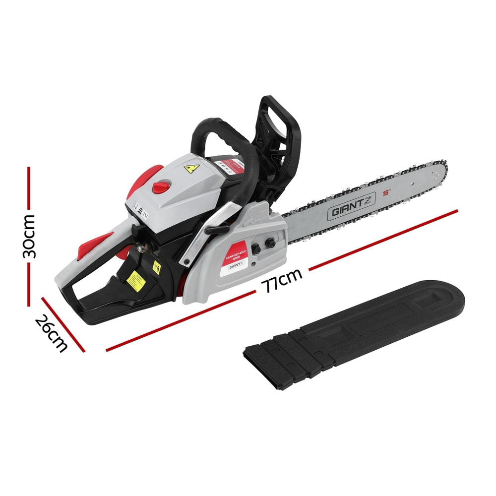 Giantz 42CC Petrol Chainsaw 16'' Bar Chain Saw Lightweight for Pruning Cutting CSAW-SEF-42CC-RDGR