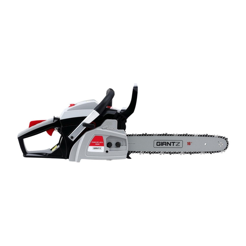 Giantz 42CC Petrol Chainsaw 16'' Bar Chain Saw Lightweight for Pruning Cutting CSAW-SEF-42CC-RDGR