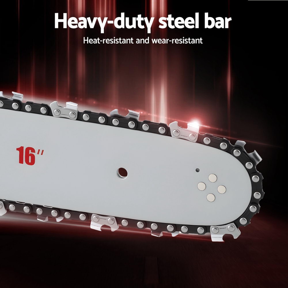 Giantz 42CC Petrol Chainsaw 16'' Bar Chain Saw Lightweight for Pruning Cutting CSAW-SEF-42CC-RDGR