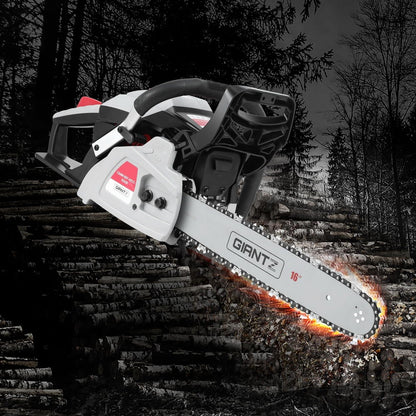 Giantz 42CC Petrol Chainsaw 16'' Bar Chain Saw Lightweight for Pruning Cutting CSAW-SEF-42CC-RDGR