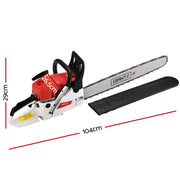 Giantz Chainsaw Petrol 72CC 24" Bar Commercial E-Start Pruning Chain Saw,Giantz Chainsaw Petrol 72CC 24" Bar CSAW-SVTO-24-RDWH-2C