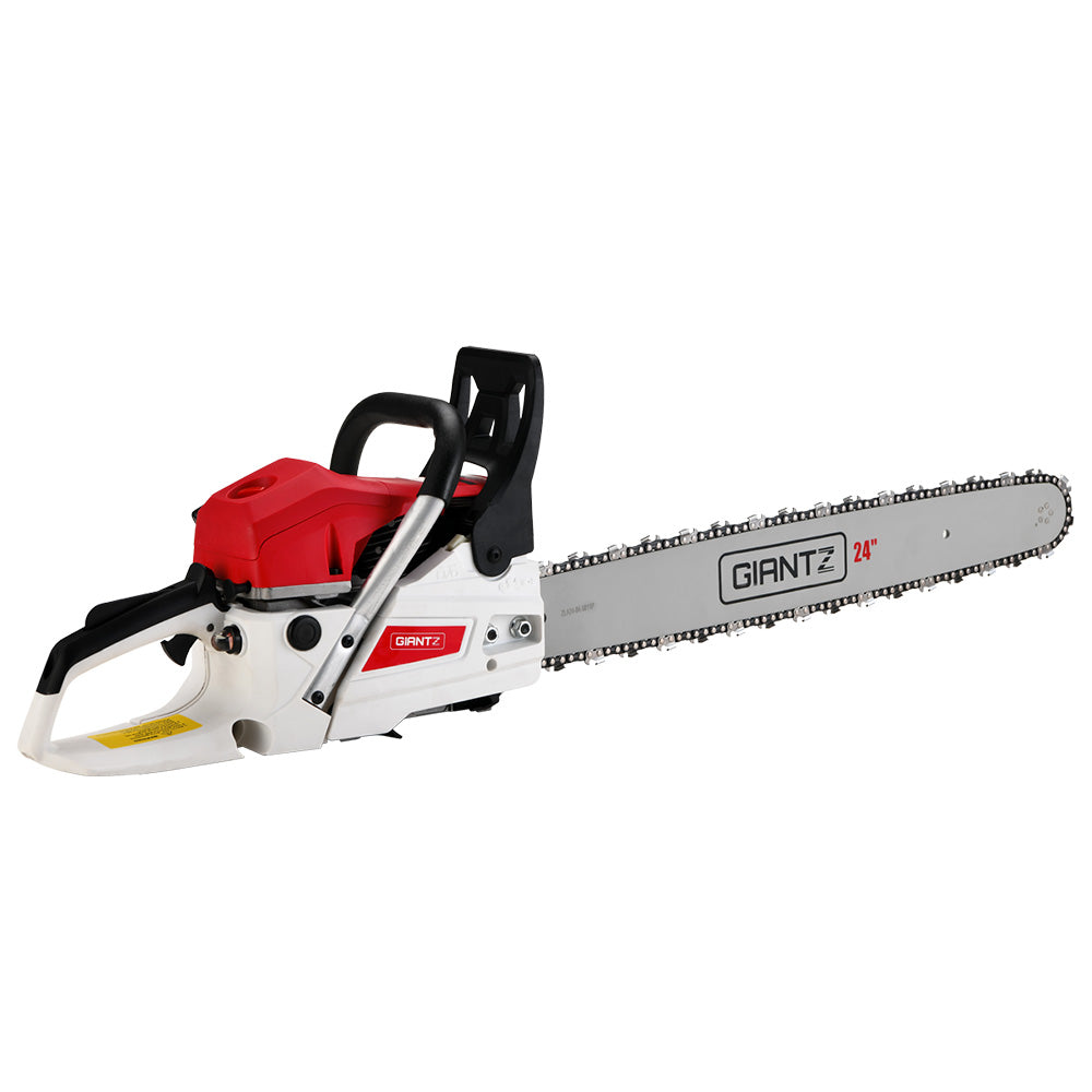 Giantz Chainsaw Petrol 72CC 24" Bar Commercial E-Start Pruning Chain Saw,Giantz Chainsaw Petrol 72CC 24" Bar CSAW-SVTO-24-RDWH-2C