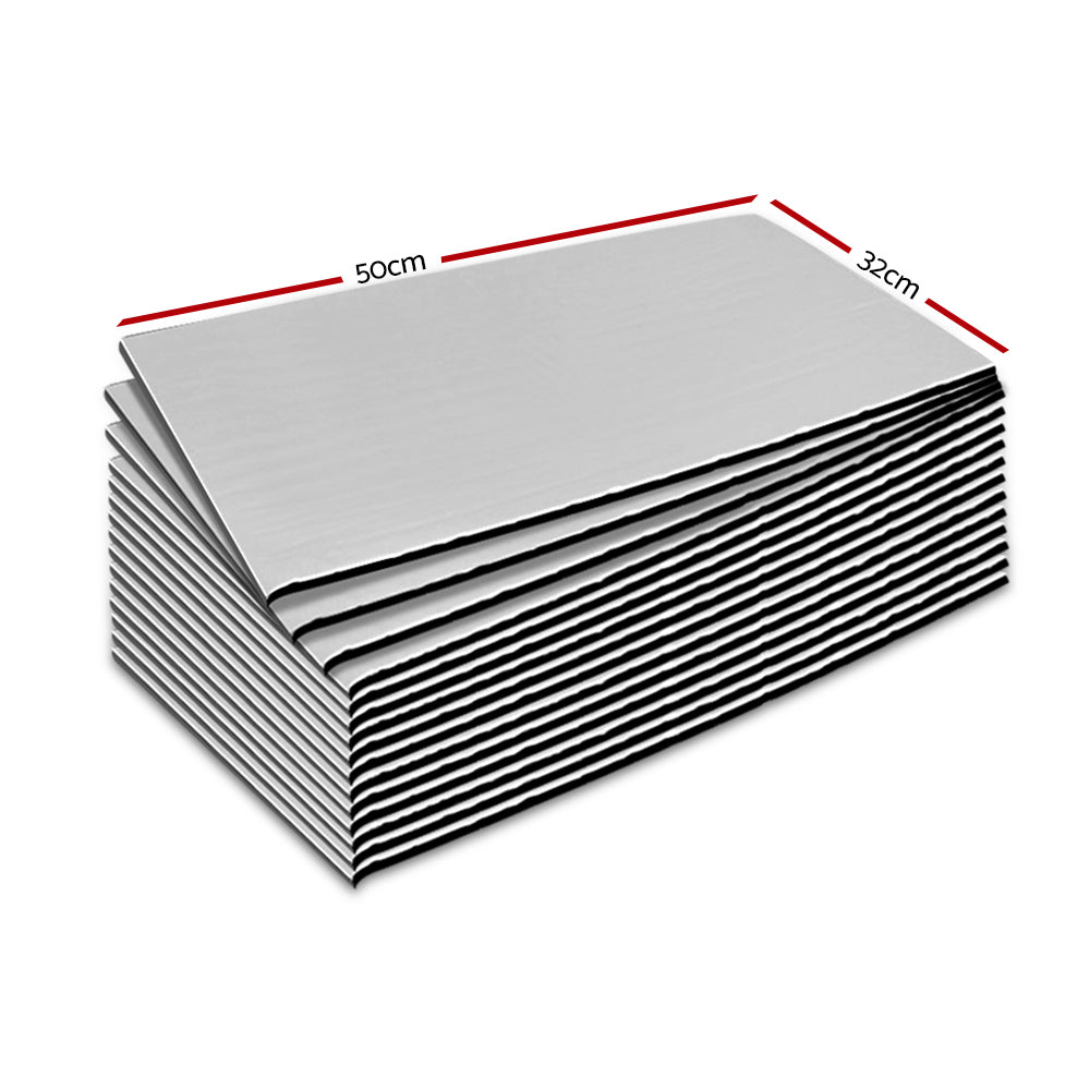 Weisshorn Butyl Car Sound Deadener Mat Heat Insulation Sound Deadening 32CM X 50CM X 12pcs CSD-2MM-FLAT-5032