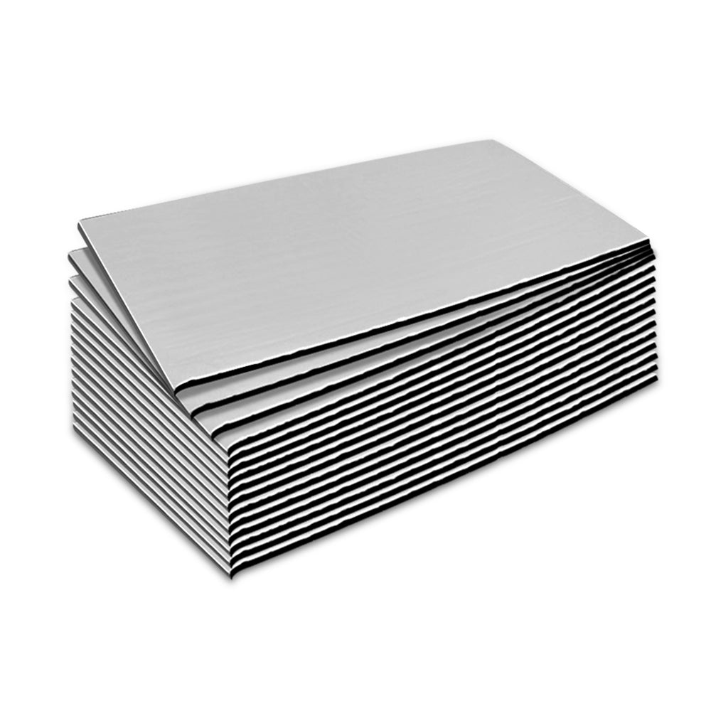 Weisshorn Butyl Car Sound Deadener Deadening Insulation Material with Application Roller 32CM X 50CM X 24pcs CSD-2MM-FLAT-5032-FC2