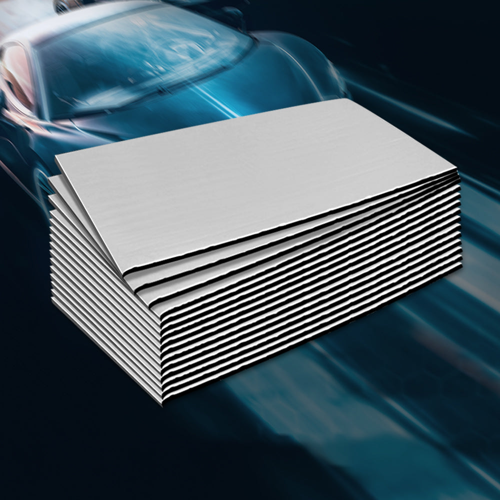 Weisshorn Butyl Car Sound Deadener Deadening Insulation Material with Application Roller 32CM X 50CM X 24pcs CSD-2MM-FLAT-5032-FC2