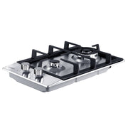 Devanti Gas Cooktop 30cm 2 Burner Silvir CT-GAS-2B-SS