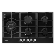 Devanti Gas Cooktop 90cm 5 Burner Black CT-GAS-5B-BK