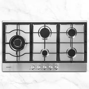 Devanti Gas Cooktop 90cm 5 Burner Silvir CT-GAS-5B-SS