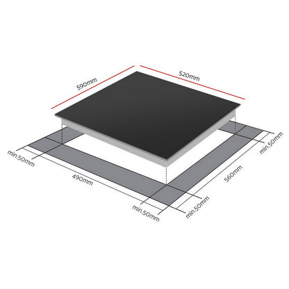 Devanti Induction Cooktop 60cm Electric Cooker CT-IN-D-YL-IF7008S