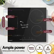 Devanti Induction Cooktop 60cm Electric Cooker CT-IN-D-YL-IF7008S