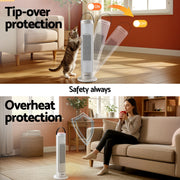 Devanti 2000W Ceramic Tower Heater Space Heaters Oscillating Indoor White CTH-B-2000-WH
