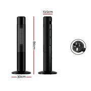 Devanti Ceramic Tower Heater 3D Flame 2000W CTH-B-FH2000-BK
