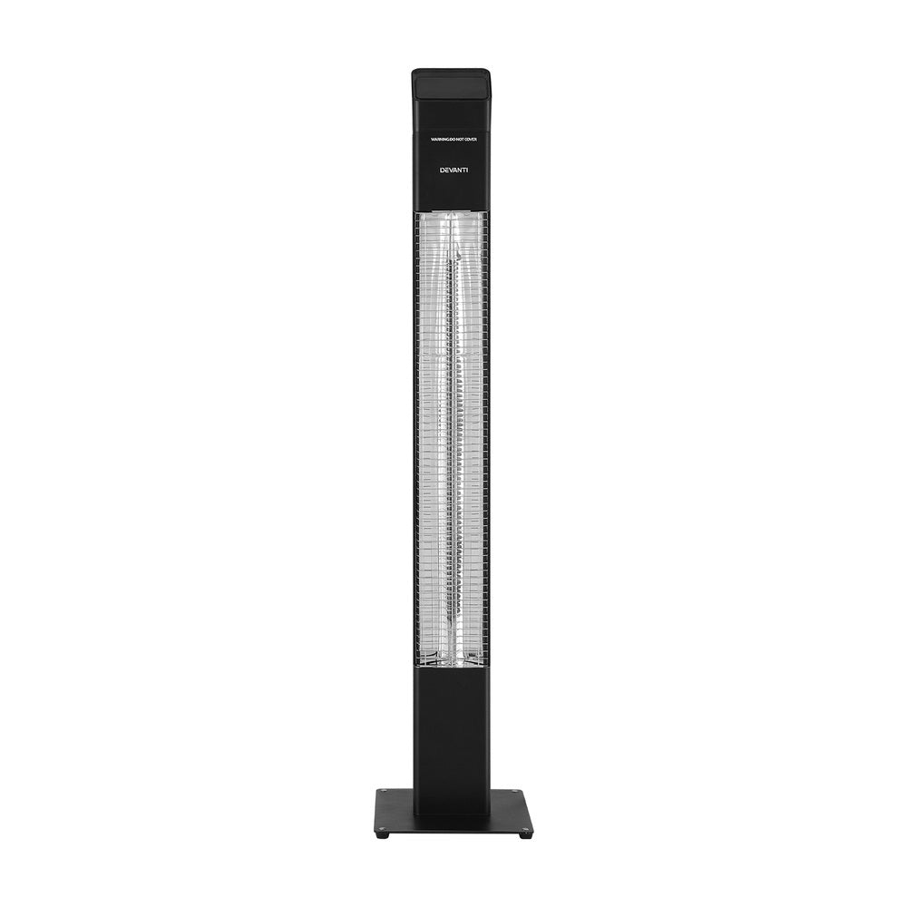 Devanti Radiant Tower Heater Electric Portable Remote Control 2000W Heating CTH-B-OTH2000-BK