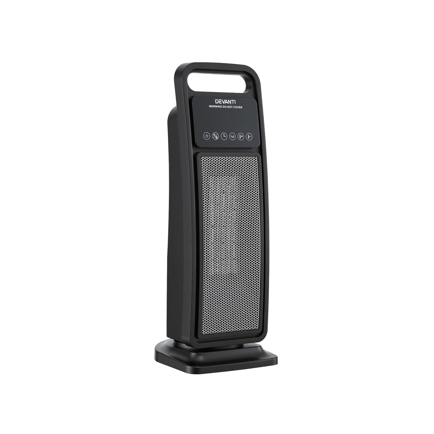 Devanti 2000W Ceramic Tower Heater Space Heaters Indoor Oscillating Black CTH-SQ-2000-BK