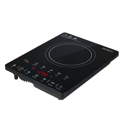 Devanti Electric Ceramic Cooktop 30cm CTT-B-1E-1Z-TOUCH-BK