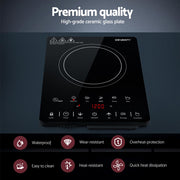 Devanti Electric Ceramic Cooktop 30cm CTT-B-1E-1Z-TOUCH-BK