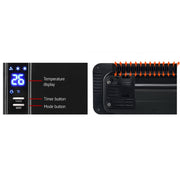 Devanti 2000W Wall Mounted Panel Heater - Black CWH-2000-BK