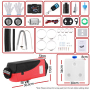 5KW Portable Diesel Air Heater Remote Control LCD Display Quick Heat Car RV Bus Boat DAH-1-5KW-BK-RD