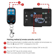 5KW Portable Diesel Air Heater Remote Control LCD Display Quick Heat Car RV Bus Boat DAH-1-5KW-BK-RD