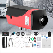 5KW Portable Diesel Air Heater Remote Control LCD Display Quick Heat Car RV Bus Boat DAH-1-5KW-BK-RD