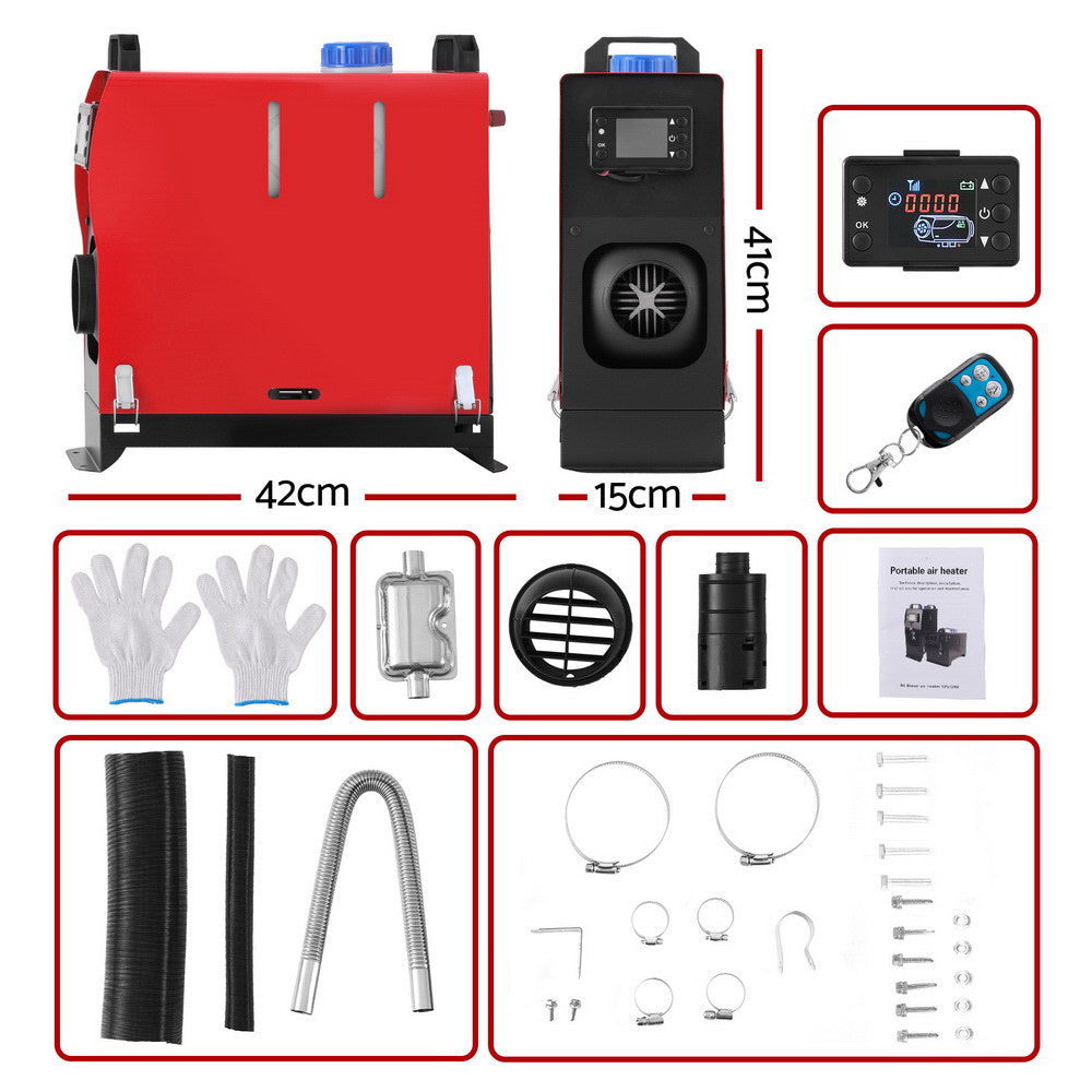 Giantz Diesel Air Heater All-in-one 12V 5KW LCD Remote Control for Car RV Indoors caravan machinery DAH-2-5KW