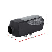 Giantz Diesel Air Heater 12-24V 2KW LCD Display Remote Control for Car Bus RV Indoor Black DAH-2KW-26-BK