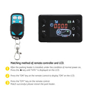 Giantz Diesel Air Heater 12-24V 2KW LCD Display Remote Control for Car Bus RV Indoor Black DAH-2KW-26-BK
