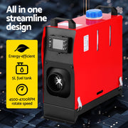 Giantz Diesel Air Heater All-in-one 12V 5KW LCD Remote Control for Car RV Indoors DAH-5KW-BK-RD
