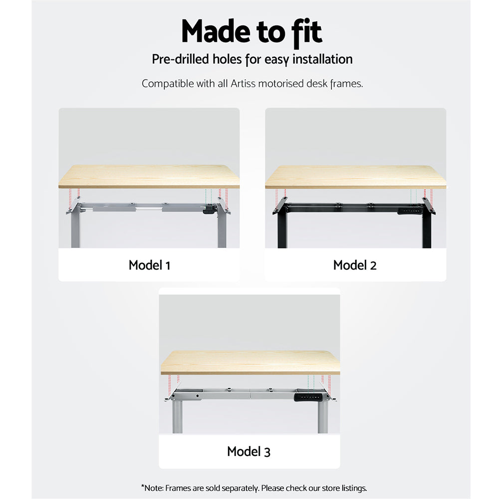 Artiss Standing Desk Top White Oak 120CM DB-B-120-NT