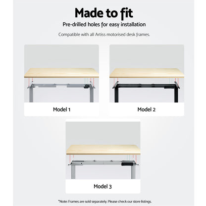 Artiss Standing Desk Top White Oak 120CM DB-B-120-NT