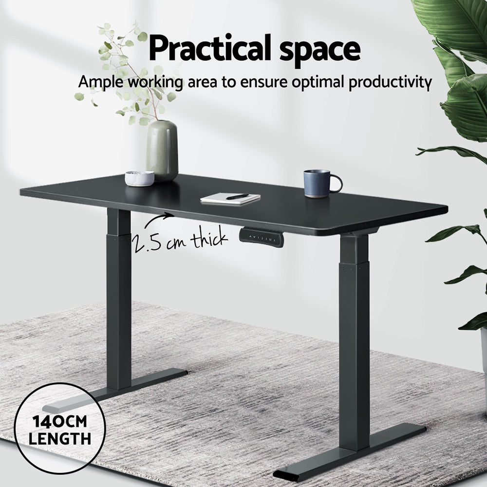 Artiss Standing Desk Top Black 140CM DB-B-140-BK