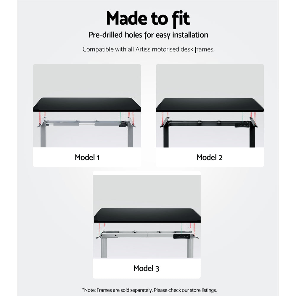 Artiss Standing Desk Top Black 140CM DB-B-140-BK