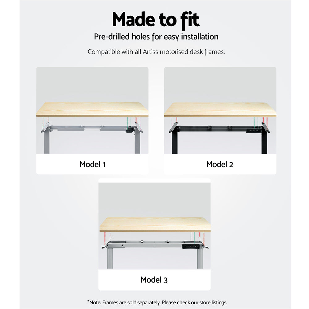 Artiss Standing Desk Top White Oak 140CM DB-B-140-NT