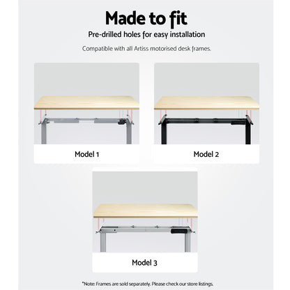 Artiss Standing Desk Top White Oak 140CM DB-B-140-NT