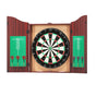 18" Dartboard Dart Board with Steel Darts Wooden Cabinet Party Game DB-BOX-18IN