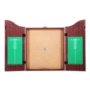 18" Dartboard Dart Board with Steel Darts Wooden Cabinet Party Game DB-BOX-18IN