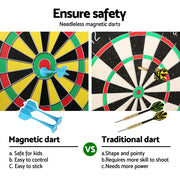 16" Dartboard Dart Board with Magnetic Darts Kids Toy Gift DB-MAG-16IN