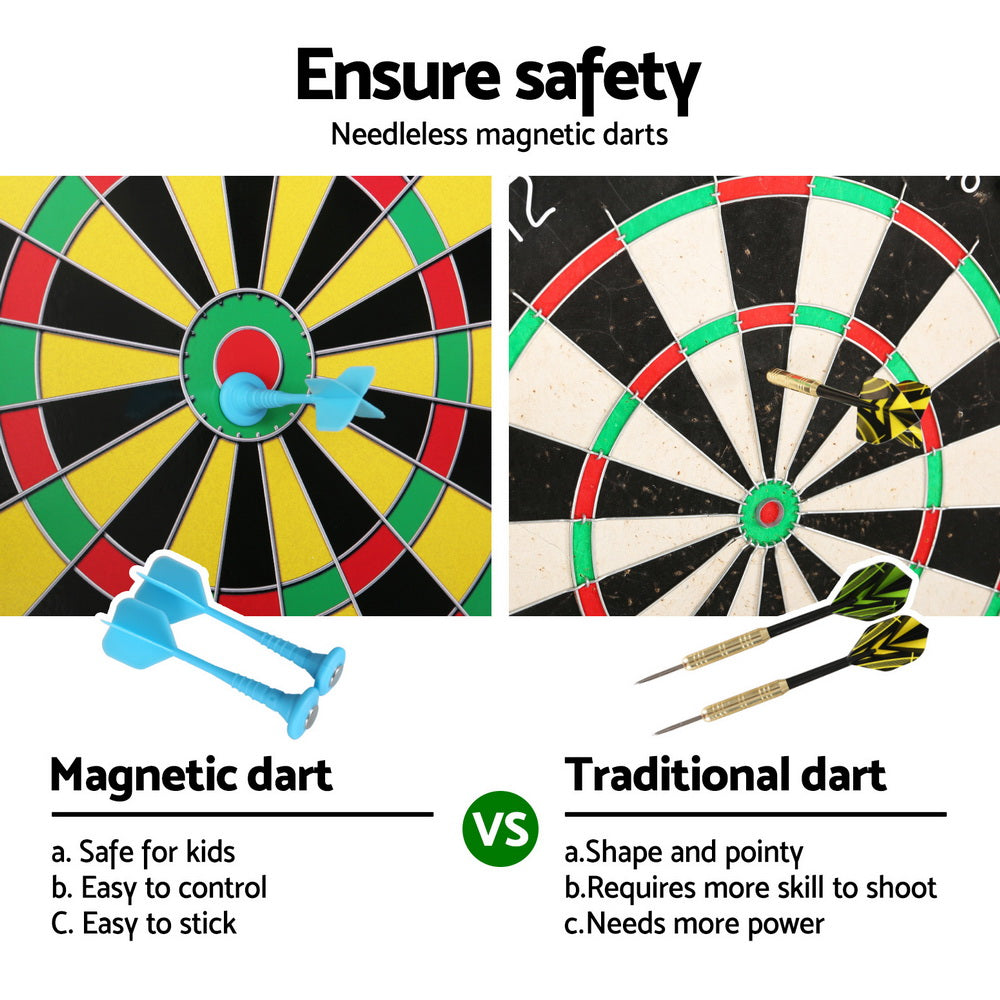 16" Dartboard Dart Board with Magnetic Darts Kids Toy Gift DB-MAG-16IN