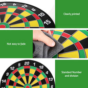 16" Dartboard Dart Board with Magnetic Darts Kids Toy Gift DB-MAG-16IN
