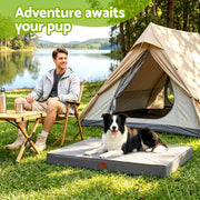 i.Pet Dog Bed XL Water-resistant Egg Crate Foam Orthopedic Pet Mat Grey