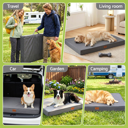 i.Pet Dog Bed XL Water-resistant Egg Crate Foam Orthopedic Pet Mat Grey DBED-PAD-XL-GY
