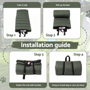 i.Pet Outdoor Dog Bed Large Water-resistant Washable Foldable Travel Dog Mat Green DBED-ROLL-GN