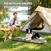 i.Pet Outdoor Dog Bed Large Water-resistant Washable Foldable Travel Dog Mat Green DBED-ROLL-GN