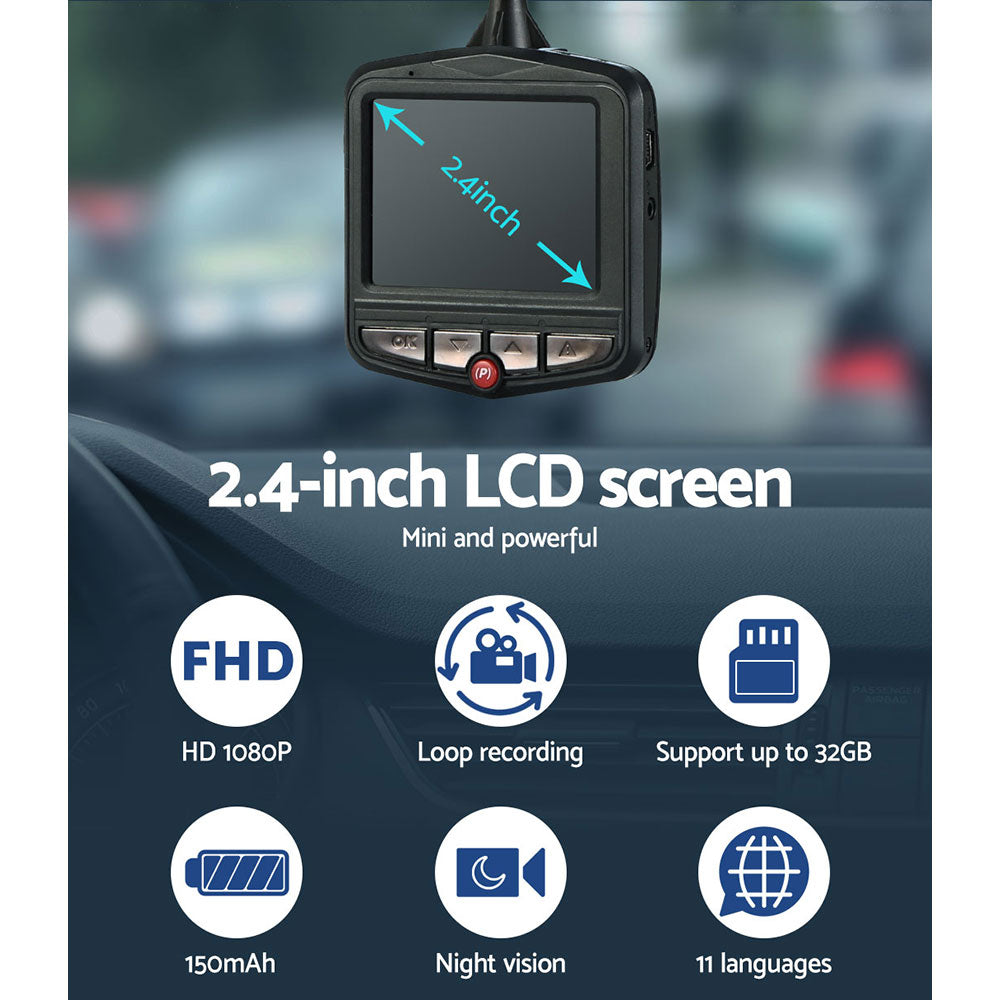 UL-tech Dash Camera 1080P 2.4" Front View,UL-tech Dash Camera 1080P 2.4" Front View Cam Car Video Recorder DC-RLDV-200-NEW-BK