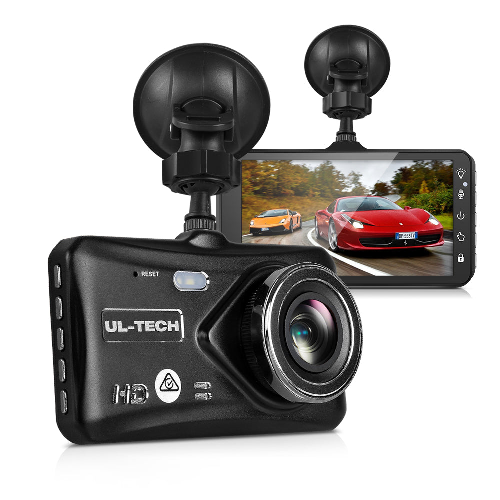 UL-tech Dash Camera 1080P 4" Front Rear View,UL-tech Dash Camera 1080P 4" Front Rear View Cam Car DVR Reverse DC-RLDV-A18-BK