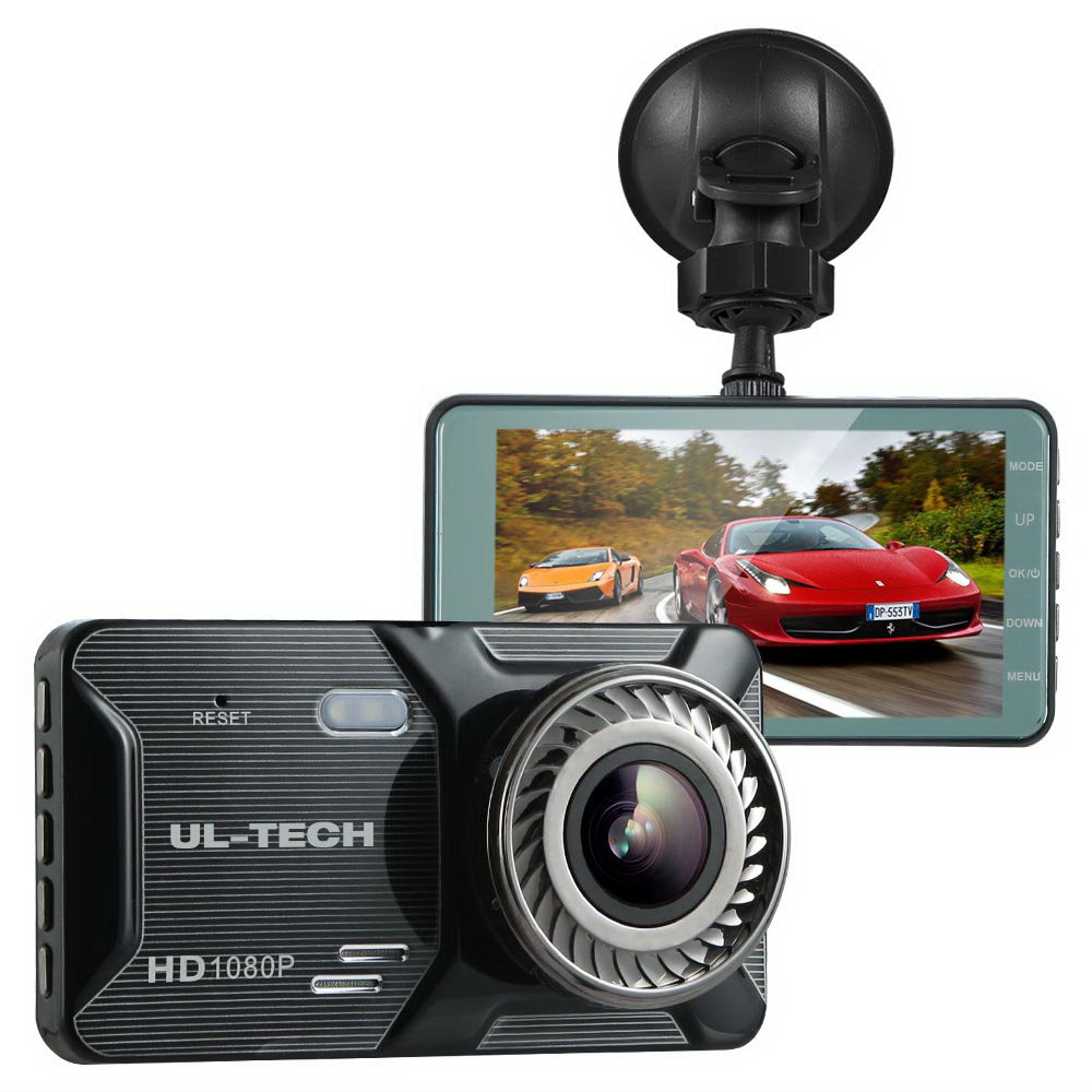 UL-tech Dash Camera 1080P 4" Front Rear Cam,UL-tech Dash Camera 1080P 4" Front Rear View Dual Cam Car DVR DC-RLDV-A19-BK