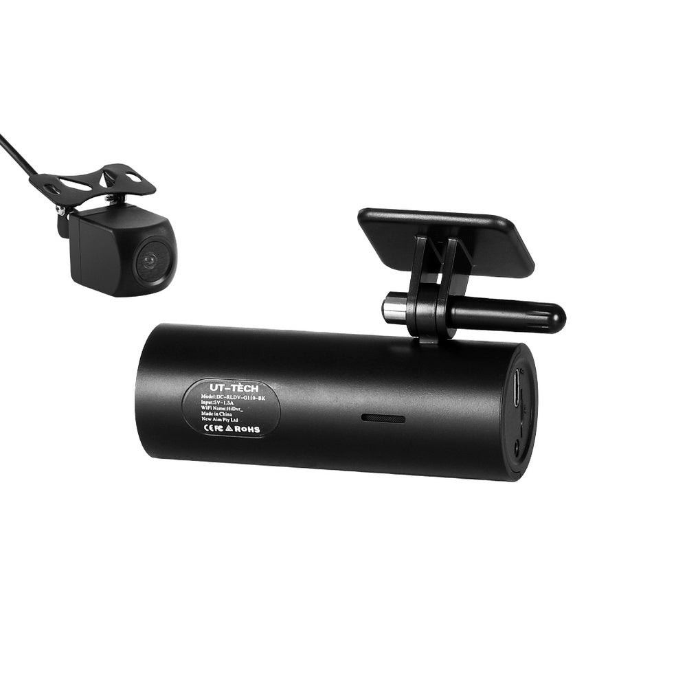 UL-tech Dash Camera 4K Hidden Front Rear WiFi DC-RLDV-G110-BK
