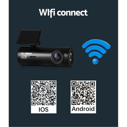 UL-tech Dash Camera 4K Hidden Front Rear WiFi DC-RLDV-G110-BK